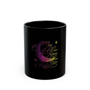 Goddess Gets Black Ceramic Mug