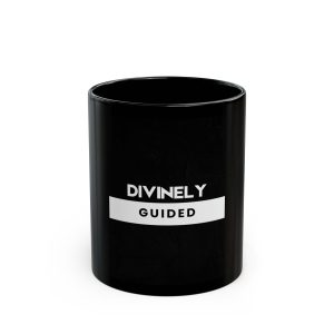 Divinely Guided Black Ceramic Mug